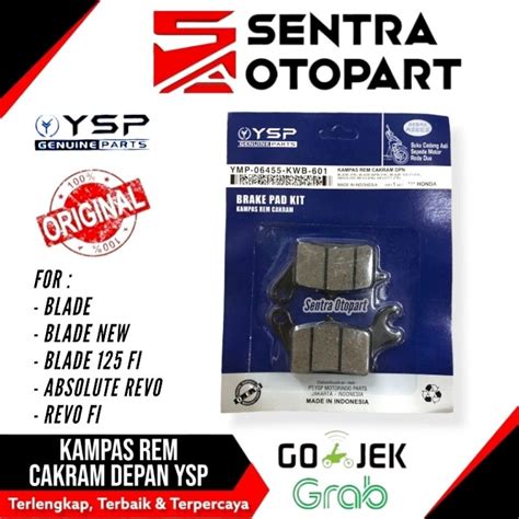 Jual Diskpad Brakepad Kampas Rem Cakram Depan Absolute Revo Blade Revo