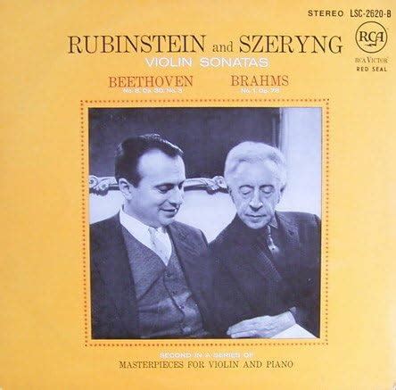 Brahms Sonate Nr 1 Op 78 Beethoven Sonate Nr 8 Op 30 3 Vinyl