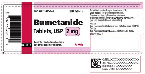 Bumetanide Tablets: Package Insert - Drugs.com