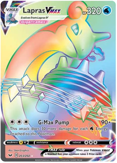 Lapras VMAX Sword Shield 203 Pokemon Card