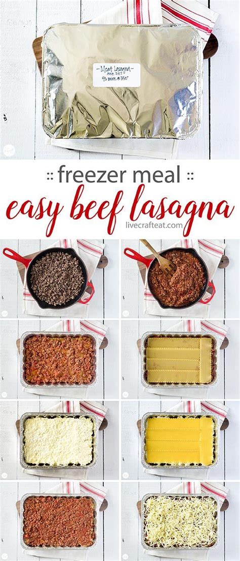 Freezer Beef Lasagna Recipe Make Ahead Live Craft Eat Recipe