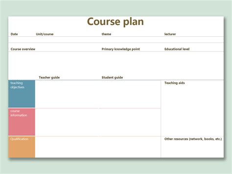 Excel Semester Planner Template Plan And Organize Your Semester Like A