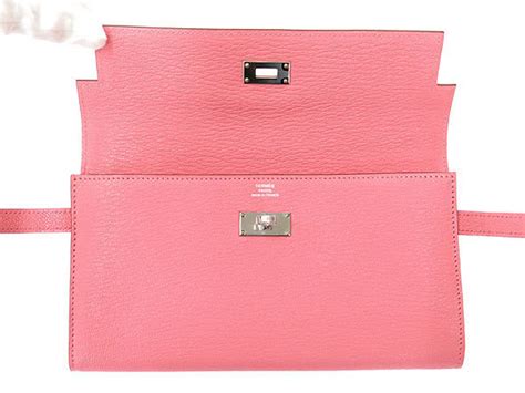 HERMES KELLY WALLET LONG ROSE CONFETTI CHEVRE PHW STAMP R 1564914