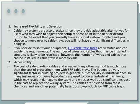 PPT Important Advantages Of Using A Cable Tray System PowerPoint