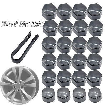 22mm 24x Wheel Center Nut Cover Bolt Grey Cap W Puller Tool For Opel