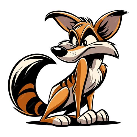 Premium Vector Cartoon Jackal Vector Illustration