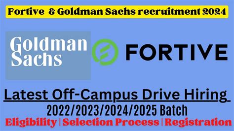 Goldman Sachs Off Campus Drive For 2023 2024 2025 Batch Latest