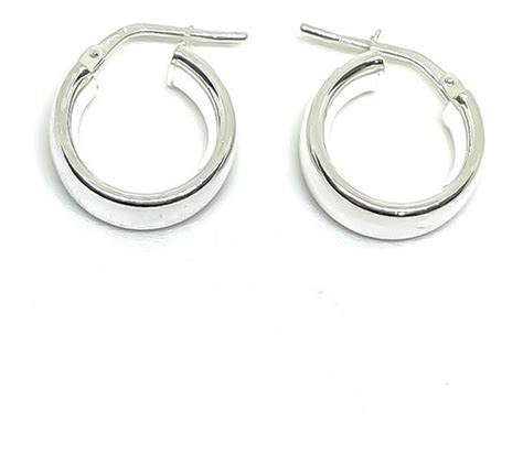 Aros Argollas Anchas Plata Mm H Ctas Cuotas Sin Inter S