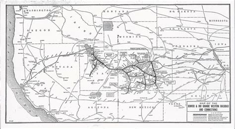 DRGW, Denver & Rio Grande Western Railroad, System Map, 1948 | System map, Railroad history, Rio ...