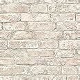 Inhome Nhs White Washed Denver Brick Peel Stick Wallpaper Brown