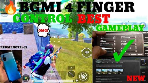 BGMI 4 FINGER CONTROL BEST GAMEPLAY GYROSCOPE BGMI GYROSCOPE AND