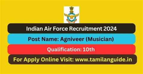 Indian Air Force Recruitment Agniveer Musician Posts Apply Now