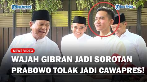 Ekspresi Gibran Saat Prabowo Suaranya Meninggi Tolak Opsi Jadi Cawapres