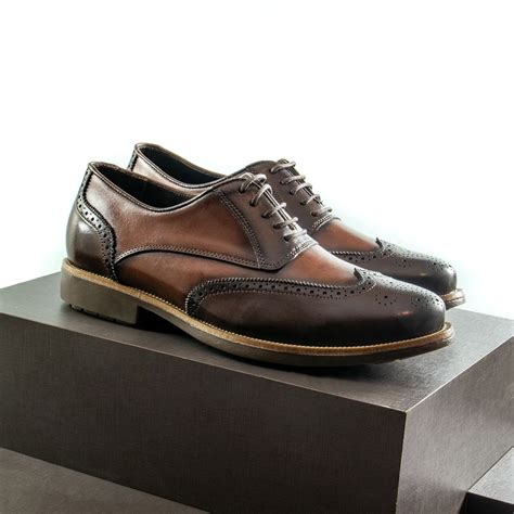 Sapato Casual Masculino Oxford Brogue Mood Transit Caf Whisky Faway