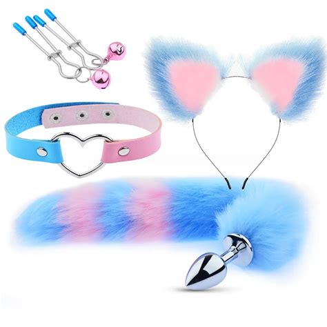 Anal Plug Fox Tail With Hairpin Butt Plug Tail Ears Headbands Cosplay