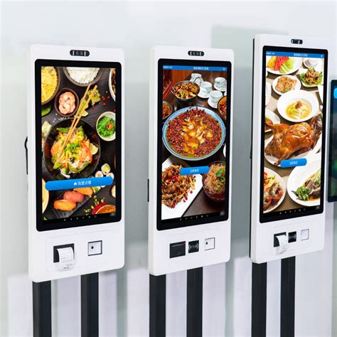 Android Capacitive Touch Panel Inch Fast Food Self Ordering Kiosk