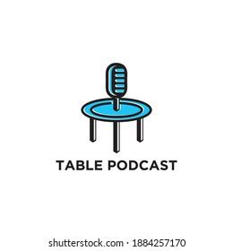 Table Podcast Logo Design Vector Stock Vector (Royalty Free) 1884257170 ...