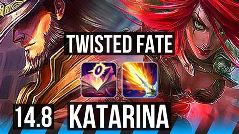 Twisted Fate Vs Katarina Mid 8120 500 Games Dominating Euw