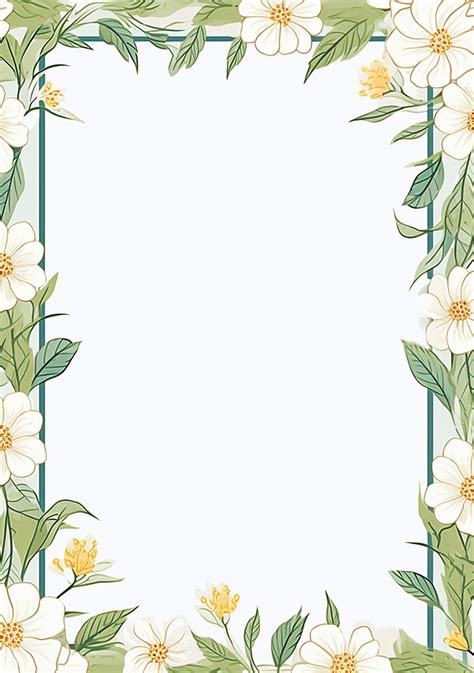 Printable Floral Paper Borders Background Wallpaper Image For Free ...