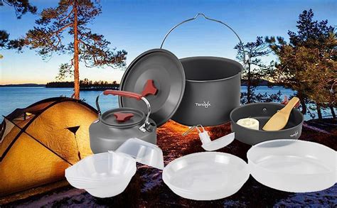 Tentock Camping Kochgeschirr Set Outdoor Kochgeschirr Tragbar Camping