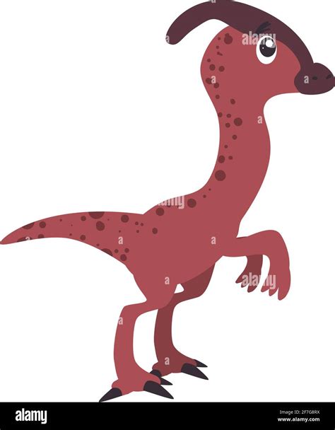 Brown And Cute Dinosaur Cartoon Stock Vector Image And Art Alamy