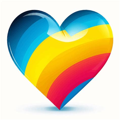 Premium Vector Rainbow Heart With A Rainbow Colored Heart On It