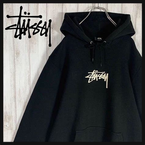 45％割引ブラック系xlll逆輸入 【即完売モデル】stussy センター 刺繍ロゴ センター 刺繍ロゴ パーカー パーカー トップス