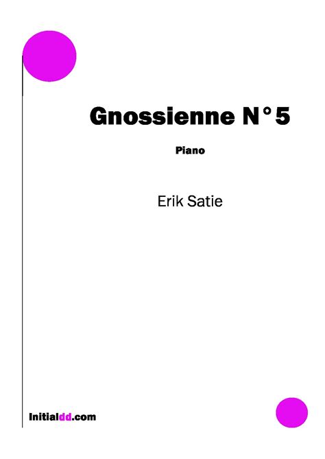 Gnossiennes Gymnopédies de Erik Satie Partitions pour trompette