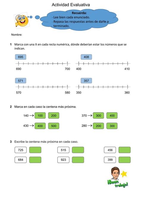 An Image Of A Number Line With Numbers On It And The Words Actividad Eva