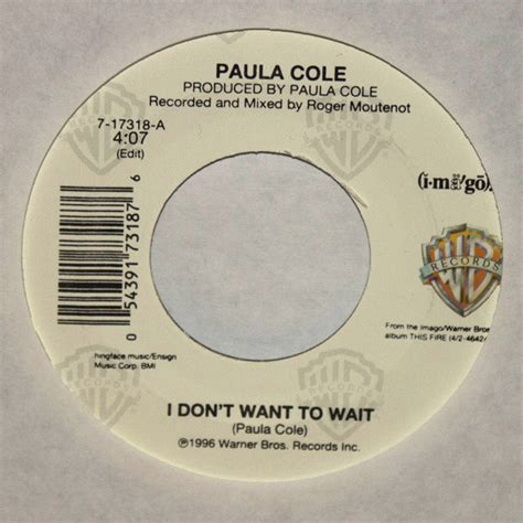 Paula Cole I Don T Want To Wait Vinyl Discogs