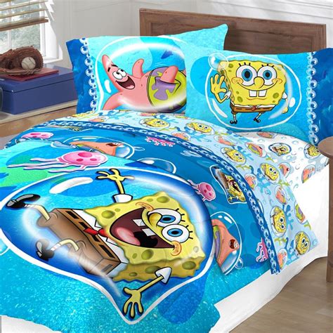 Spongebob 'Bubble Surprise' Full-size 5-piece Bed in a Bag with Sheet ...