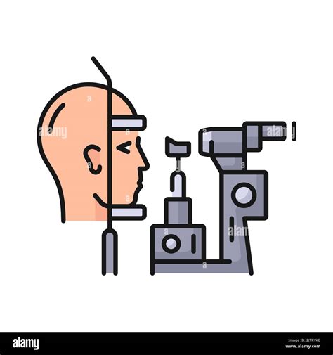 Phoropter Eye Ophthalmology Diagnostic And Optometry Test Vector Icon