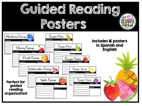 Digital And Printable Guided Reading Groups Spanish Distance Learning Guided Reading Posters