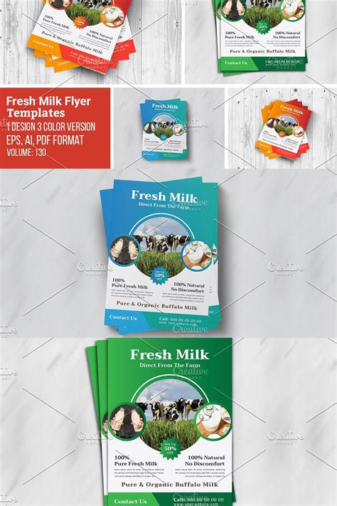 Milk Shop Flyer Design Template, a Flyer Template by MRI STUDIO