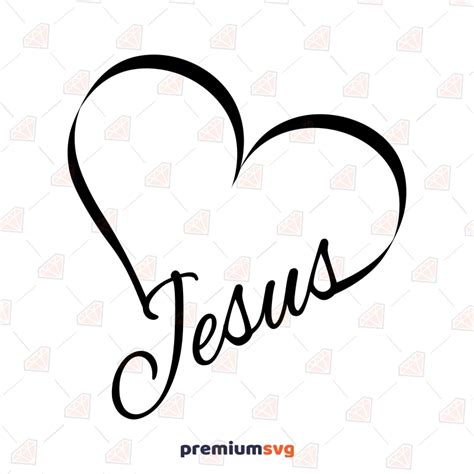 Jesus Love Svg Cut File Christian Heart Svg Premiumsvg