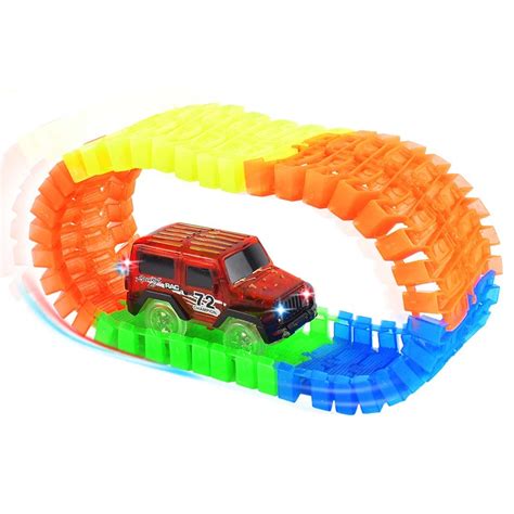 Car Toys Glow Racing Track DIY Car Track Toy Car Electronic Rail Glow ...