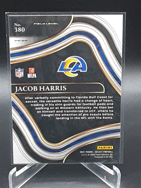 Panini Select Jacob Harris Field Level Rc Rookie Silver Prizm Rams