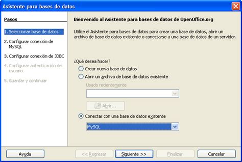 Como Conectar En Openoffice Base Con Una Base De Datos Mysql