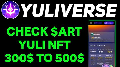 Yuliverse ART Airdrop Update Yuliverse Check ART Token Balance