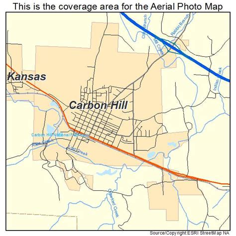 Aerial Photography Map of Carbon Hill, AL Alabama