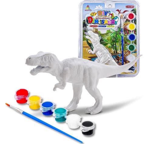 Conjunto Dinossauro Para Colorir Brinquedo De Pintura Figura 6