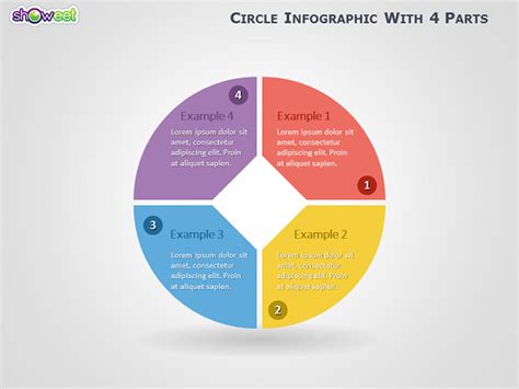 Circle Infographic With 4 Parts For Powerpoint Showeet