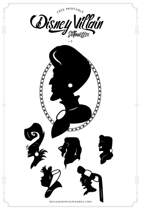 Disney Villain Silhouettes V2 Designs By Miss Mandee Disney