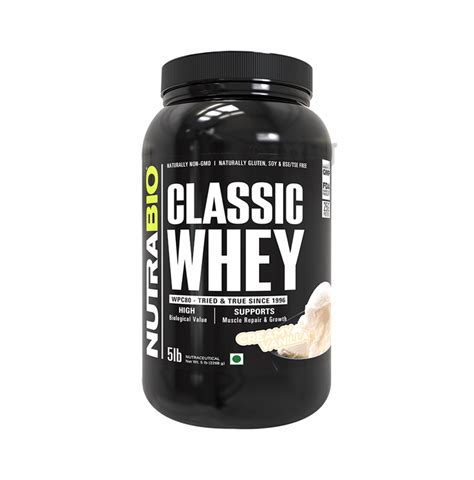 Nutra Bio Classic Whey Powder Creamy Vanilla Buy Jar Of 5 Lb Powder At