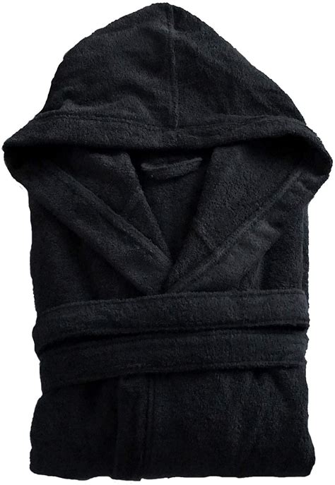 The House Of Emily Turkish Cotton Terry Towelling Hooded Bathrobe