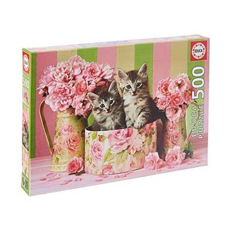 Educa Puzzle De 500 Pièces Pour Enfants Et Adultes Chatons Et Ro