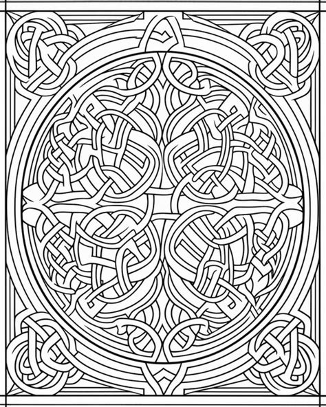 Premium Photo Celtic Coloring Pages For Adults Generative Ai