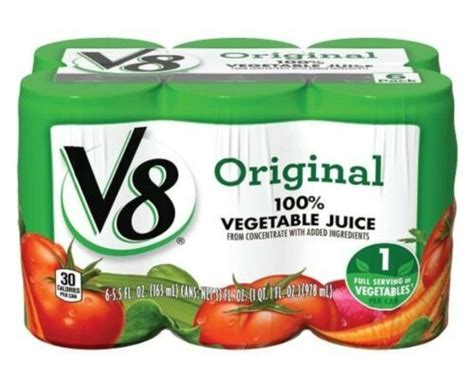 V8 Original 100 Tomato Juice 5 5 Oz Pack Of 6 24 Total Ebay