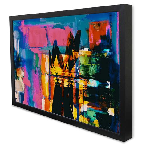 Quadro Decorativo Caixa Alta Vidro Abstrato Rupestre