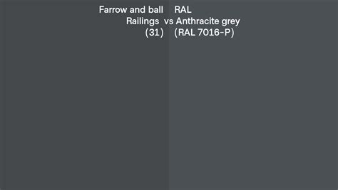 Farrow And Ball Railings 31 Vs Ral Anthracite Grey Ral 7016 P Side